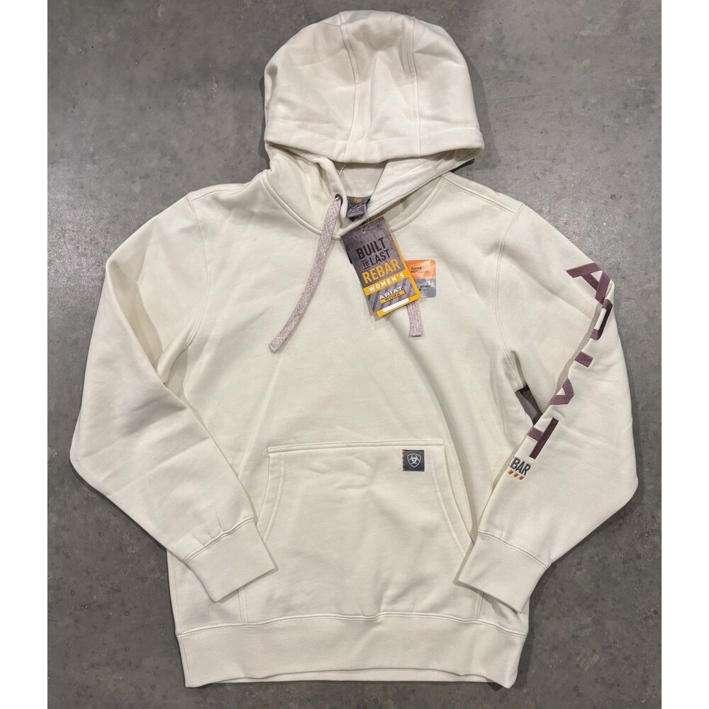 NEW Ariat Rebar Hoodie Sweatshirt Pullover Women’s Medium Vanilla Ice